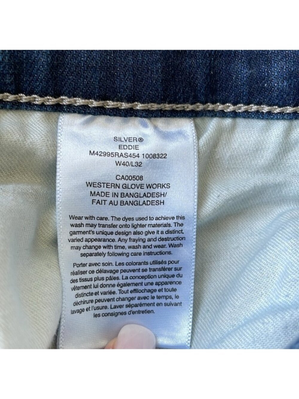 VGC Men's Silver Eddie Dark Wash Jeans - Size 40 - Picture 4 of 5